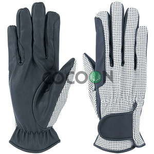 Custom Genuine <b>Leather</b> Equestrian Horse Riding <b>Gloves</b> Men <b>Women</b> Breathable Fabric Touchscreen Full Finger Outdoor Sports <b>Gloves</b> - Product Image 5