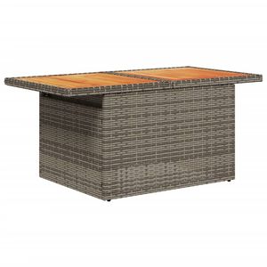 Tavolo da giardino in legno massello di Acacia con Rattan grigio e acciaio verniciato a polvere - Product Image 4