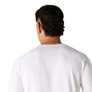 Men's <b>White</b> Long Sleeve T Shirt Soft Cotton Crew Neck Casual Sportswear Training Fitness Lifestyle Fashion Top - Product Image 5
