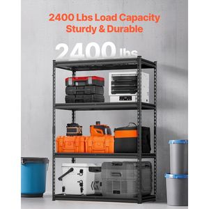 Étagères de rangement à 4 niveaux, capacité de 2400 lb, réglables pour un ajustement personnalisé. - Product Image 2