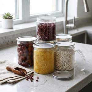 Proveedor de Vietnam, ODM/OEM, Frasco Redondo Transparente de Plástico PET para Dulces, con Tapa Plateada, para Exhibición de Dulces y Empaque de Alimentos - Product Image 3