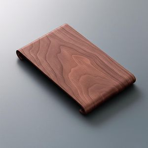 Bandeja Redonda de Madera Maciza Hecha a Mano, Moderna, con Asa de Metal, Ecológica, para Decoración del Hogar y Almacenamiento en la Mesa - Product Image 3