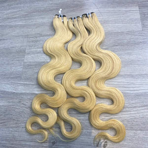 Extensiones de cabello vietnamita virgen 100%, Onda de cuerpo Rubio de calidad superior, tejido suave y sedoso, entrega rápida - Product Image 4