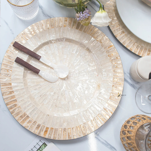 Vietnamese Luxury Bohemian Handmade Mother of Pearl Shells <b>Round</b> Placemats for Home Living Room or Dining Tables <b>Mats</b> & Pad - Product Image 4