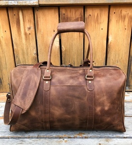 Leather Duffle Foldable Sport Travelling Duffle <b>Bags</b> For Outdoor Activities LDB-0015 - Product Image 1