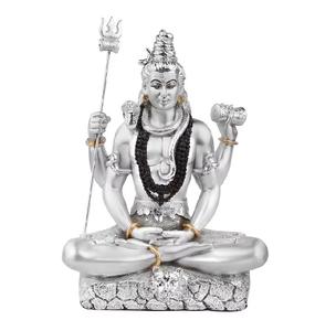 Sculpture artisanale en acier inoxydable du Dieu Shiva (Mahadev) de 3 pouces – Décoration de temple domestique, cadeau spirituel pour mariage, anniversaire, méditation et Puja - Product Image 1