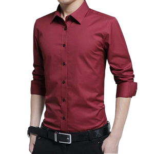 Spring Autumn <b>Men's</b> Casual Breathable <b>Long</b> <b>Sleeve</b> Stand Collar Anti-Wrinkle Dress <b>Shirts</b> <b>White</b> Business Workwear <b>Shirt</b> - Product Image 1