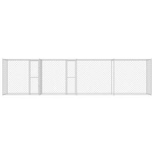 Jaula para Perros de Acero Galvanizado Plateado 236.22 X 78.74 X 78.74 Pulgadas para Mascotas, Resistente para Exteriores, para Razas Grandes - Product Image 6