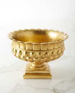 Juego de tazones de metal dorado de lujo con forma de flor, pulidos, decorativos, hechos a mano, para servir en fiestas, decoración de mesa, vajilla para bodas. - Product Image 5