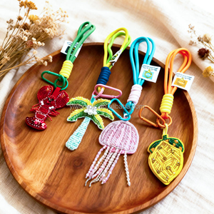 Custom Embroidered Beaded Sequin Keychain with State <b>Name</b> Charm Bag <b>Tag</b> & Mascot Accessory-Wholesale Supplier BY MULTI CRAFT - Product Image 5