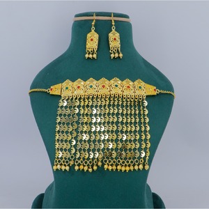 Martasha diseñador islámico ramadán especial chapado en oro UAE joyería especial dubai joyería collar pendiente conjunto - Product Image 3
