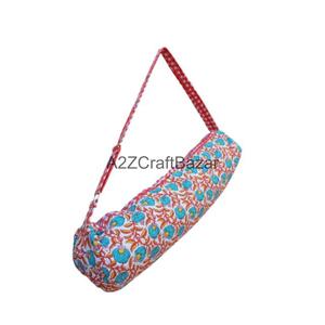 Yoga Bags 100% Cotton Quilted Multifunctional Gym Bag Zipper Travel <b>Luggage</b> Outdoor Sport Casual Eco-Friendly Reusable - Product Image 4