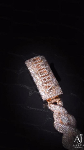 Brazalete de Moissanita Color Oro Rosa con Diseño Infinito X y Eslabones en Forma de Pera, Engastado con Pavé, de Plata de Ley 925, Elegante para Regalo o Fiesta - Product Image 4