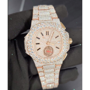 Reloj de Moda con Diamantes Cultivados en Laboratorio, Reloj con Diamantes Incoloros para Hombre, Mejor Calidad, Precio al por Mayor - Product Image 5