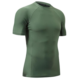 Men Rash Guard <b>Compression</b> T <b>Shirt</b> Short Sleeve UV Protection Swim <b>Shirt</b> Quick Dry Custom Branding OEM - Product Image 4