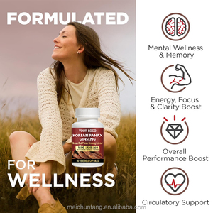 Private Label 1600Mg Koreaanse Rode <span class=keywords><strong>Panax</strong></span> <span class=keywords><strong>Ginseng</strong></span> Capsules Hoge Ginsenosiden-Inhoud Energieprestaties Geestelijke Gezondheid Zwangere Vrouwen - Product Image 4