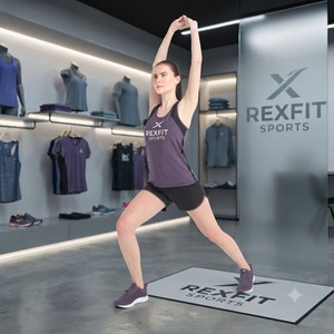 ชุดวิ่งผู้หญิงแบบ 2 ชิ้น REXFITSPORTS 2026 รุ่นสั่งทำพิเศษ เสื้อกล้ามออกกำลังกายระบายอากาศ กางเกงขาสั้น ชุดออกกำลังกาย ชุดกีฬา - Product Image 2