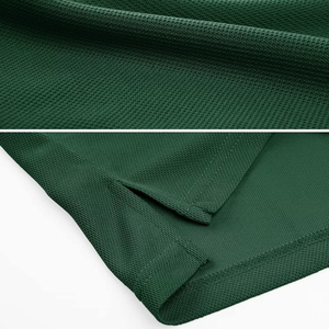 Venta al por mayor personalizado de los hombres para Polos patrón sólido lienzo en blanco liso uniforme de negocios mono con logotipo bordado - Product Image 3