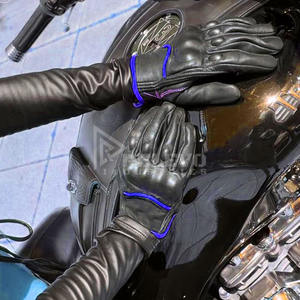 Gants de course professionnels en cuir avec protection des articulations en TPU, protection de la scaphoïde, paume antidérapante, résistants aux chocs, équipement moto - Product Image 2