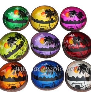 Mother of Pearl <b>Coconut</b> <b>Shell</b> Bowls, Lacquered Bowls for Decoration - Product Image 2