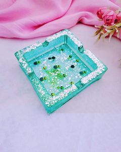 Handmade Resin Ashtray Decorative <b>Bowl</b> With Premium Artistic Design For Contemporary Living Space Decoration - Product Image 1