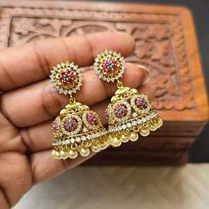 Vintage Religious Pearl Drop Earrings for Wedding Party Gift - Product Image 1