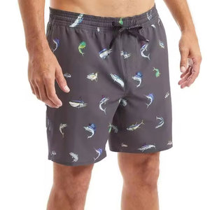 Custom Summer Quick Dry <b>Men's</b> Swim <b>Trunks</b> Fish Print Beach Board Shorts Elastic Waist Waterproof Surfing Shorts <b>Men</b> Shorts - Product Image 2