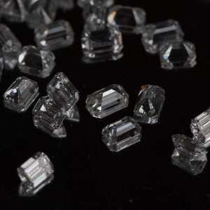 Diamants de laboratoire taille émeraude en gros, 0,05 ct à 0,50 ct, couleur DEF, clarté VVS VS, excellente taille, diamants non montés pour bijoux - Product Image 4