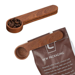 Wooden Scoop with long handlein Available in used to <b>measure</b> and transfer & portion out fine or granular dry ingredients. - Product Image 2