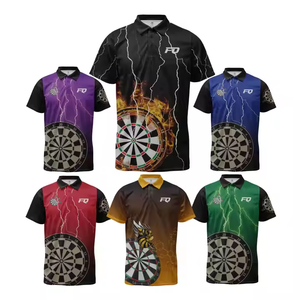 เสื้อโปโลทีมดาร์ทสั่งทำ FQ Custom Wholesale แขนสั้น พิมพ์ลายแบบ Sublimation เสื้อกีฬา เสื้อโปโลดาร์ทสำหรับผู้ชาย ทรงปกติ - Product Image 3