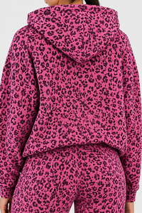 Sudadera con Capucha Premium para Mujer, Estampado de Leopardo Rosa, Invierno, Suave, al por Mayor, Estilo Urbano, a la Moda - Product Image 2
