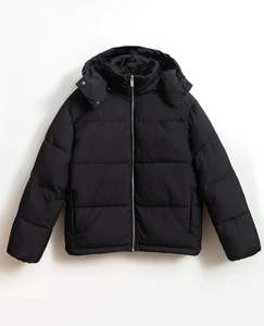 Chaqueta de invierno para hombre de alta calidad, a prueba de viento, con cuello alto, transpirable, tipo puffer, hecha 100% de poliéster/algodón. - Product Image 3