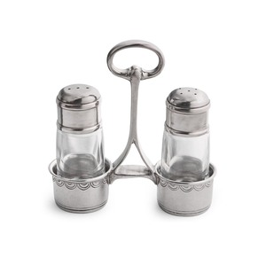 Ensemble de salières et poivrières écologiques en céramique avec design Arbre de Marbre, finition martelée, étanches et compatibles lave-vaisselle - Product Image 1