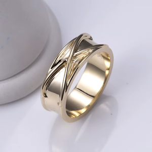 Luxury look 18k Solid Gold Engagement <b>Ring</b> Fine Jewelry <b>Men</b> Real Wedding <b>Ring</b> <b>for</b> Couple - Product Image 4