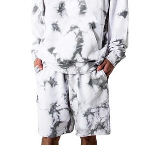 Acid Wash Men Cotton Shorts <b>Set</b> Street Wear Over Size Vintage Acid Wash Custom <b>Tie</b> <b>Dye</b> Puff Printed Shorts <b>Set</b> For Men - Product Image 5