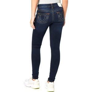 Pantalones Vaqueros de Mezclilla para Mujer, Logotipo Personalizado, Alta Calidad, 100% Algodón Lavado, Corte Recto, Holgados, Pierna Ancha, Cintura Alta, Tallas Grandes - Product Image 3