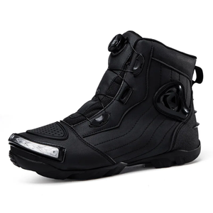 Nouvelles Bottes de Course Moto Montantes en Caoutchouc Respirantes à Lacets pour Hommes, Taille Plus, Rehaussantes, Collection 2026 - Product Image 4