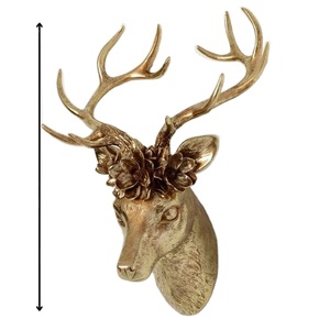Hươu đầu Tường Gắn kết/nai đầu trang trí/Gấu đầu điêu khắc voi đầu tường nghệ thuật sư tử đầu Tường Gắn kết bò sọ tường trang trí - Product Image 3