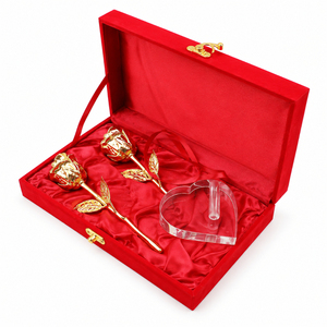 Rose en or 24 carats de luxe, fleur véritable préservée, trempée dans du placage d'or, rose dorée pour la Saint-Valentin, anniversaire, décoration de la maison - Product Image 6