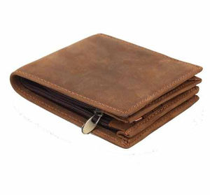 Cartera de Hombre de Cuero Genuino con Forro de Poliéster y Logotipo Personalizado, Bloqueo RFID, Estilo Vintage Corto, Bolsillo para Monedas, Alta Calidad, Capacidad para 8 Tarjetas - Product Image 6