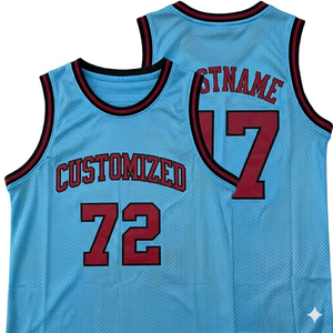 Maillot de basket-ball personnalisé sublimé, respirant, avec nom et numéro d'équipe, en mesh, sans manches, uniforme de sport - Product Image 1