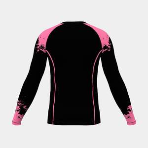 Rashguard à manches longues personnalisé avec impression par transfert thermique |   T-shirt d'entraînement unisexe pour adultes en spandex/polyester écologique pour le BJJ et le surf - Product Image 2