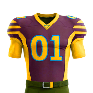 Uniforme de football américain UniqueJersey, taille plus, personnalisé, court, respirant, été, 100% polyester, vente en gros - Product Image 4