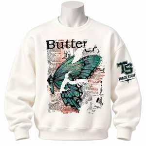 Sudadera Unisex con Cuello Redondo y Logotipo Personalizado Impreso en la Parte Delantera, 100% Algodón, Transpirable y Resistente al Viento, Otoño, ODM - Product Image 1