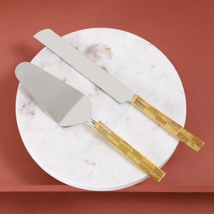 Juego de Postres de Lujo Premium – Cuchillo y Servidor para Pastel de Diseño para Eventos Modernos - Product Image 6