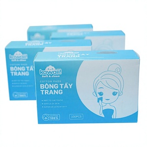 Lingettes démaquillantes Kawaii en pure pâte de bois vierge, 1 pli, sans mandrin, 100 lingettes en boîte, 10x15cm, serviettes douces pour le visage, sûres pour les peaux sensibles - Product Image 1