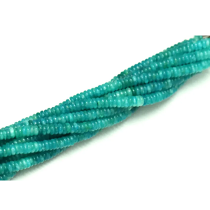 Cuentas Planas de Calcedonia Aqua Natural de 5-6 mm, Cuentas de Calcedonia Azul Cielo Lisas de 15 Pulgadas, Cuentas de Piedras Preciosas Heishi, Joyería al por Mayor - Product Image 5