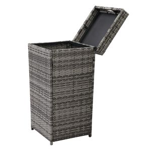 Poubelle en rotin de 12 L avec cadre en fer et couvercle supérieur pour la maison, l'hôpital, l'hôtel et la voiture - Product Image 4