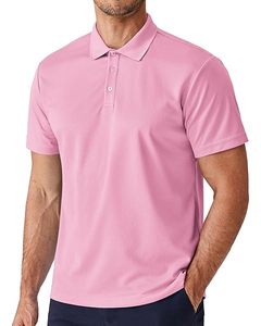 High Quality Unisex Knitted Cooling Oxygen Cotton for <b>Shirt</b> Custom Logo Business Sporty Golf Short Sleeve Short Solid Color - Product Image 3
