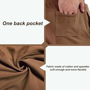 Pantalones Cortos de Lona 100% Algodón Grueso con Forro Polar, Cálidos para Invierno, con Cordón y Bolsillos, Cómodos y Suaves para Descansar - Product Image 3